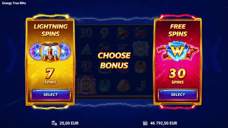 Energy True Blitz - Lightning Spins varyant seçimi